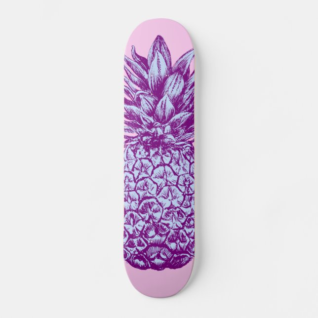 Skateboard La piña posada - (Anverso)