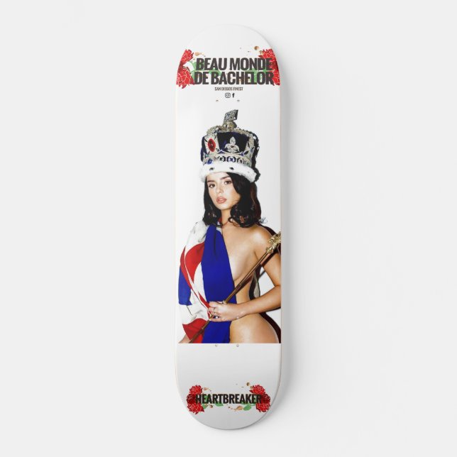 Skateboard La reina de romper corazones (Anverso)