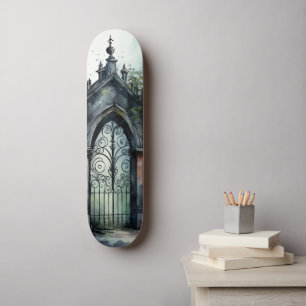 Skateboard La serie Puerta del Cementerio Gótico Diseño 11