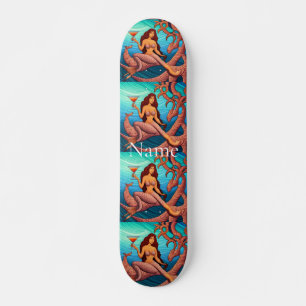 Skateboard La Sirenita de Martini Thunder_Cove de pelo largo
