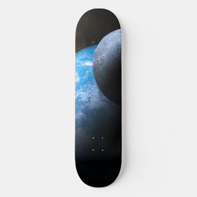 Skateboard La tierra y la luna (Anverso)