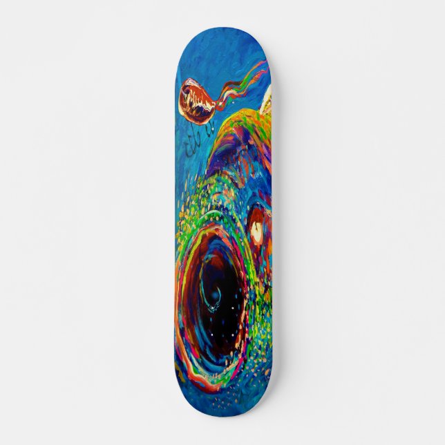 Skateboard La trucha arco iris persiguiendo un encanto (Anverso )