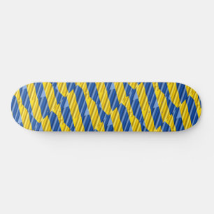 Skateboard La Ucrania azul y amarilla inspiró la guerra por l