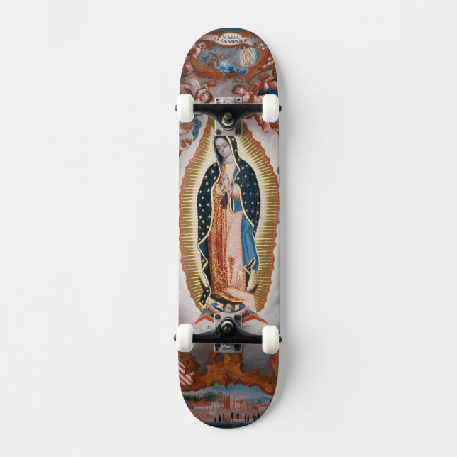 Skateboard La "Virgen arte religioso de Guadalupe" anda en (Anverso)