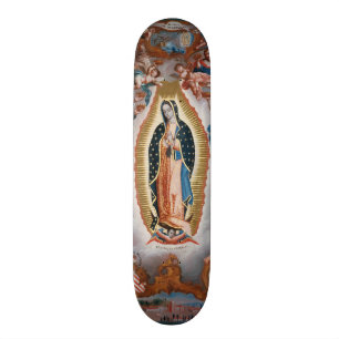 Skateboard La "Virgen arte religioso de Guadalupe" anda en