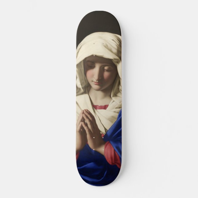 Skateboard La Virgen María en la oración (Anverso)