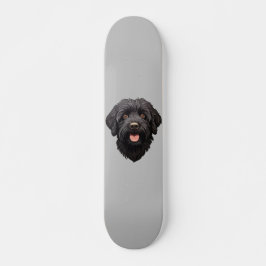 Skateboard Labradoodle Perro Negro