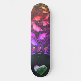 SKATEBOARD LACE DE ANTIGÜEDADES, MARIPOSAS Y CORAZÓN DE PATIN