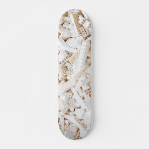 Skateboard ladrillos blancos
