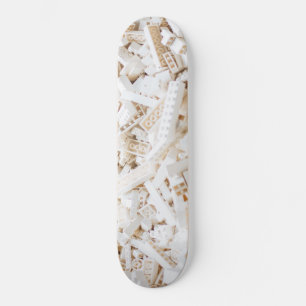 Skateboard ladrillos blancos