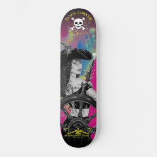 Skateboard Lady Black Corsair