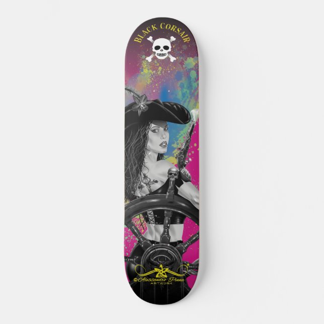 Skateboard Lady Black Corsair (Anverso)