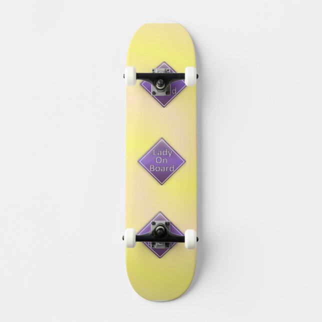 Skateboard Lady en la tabla de patinaje (Anverso)