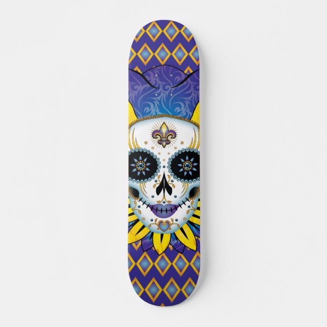 Skateboard Lady Jester Skull (Anverso )