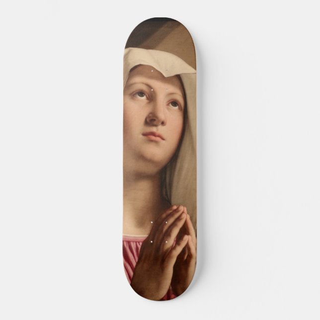 Skateboard Lady Madonna Praying (Virgen María) (Arte Cristian (Anverso)