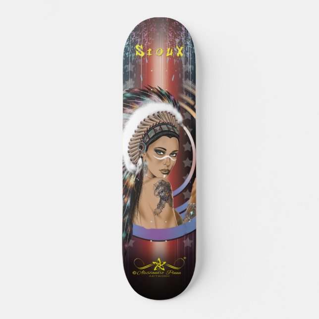 Skateboard Lady Sioux (Anverso)