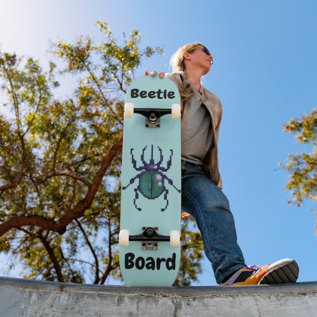 Skateboard Ladybug, lieveheersbeestje pixelart (Exterior 1)