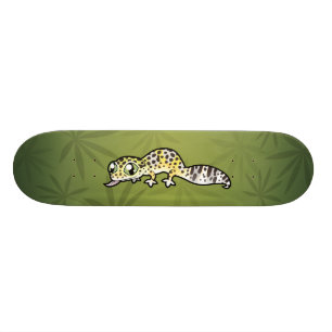 Skateboard Lagarto Leopardo de Dibujos Animados