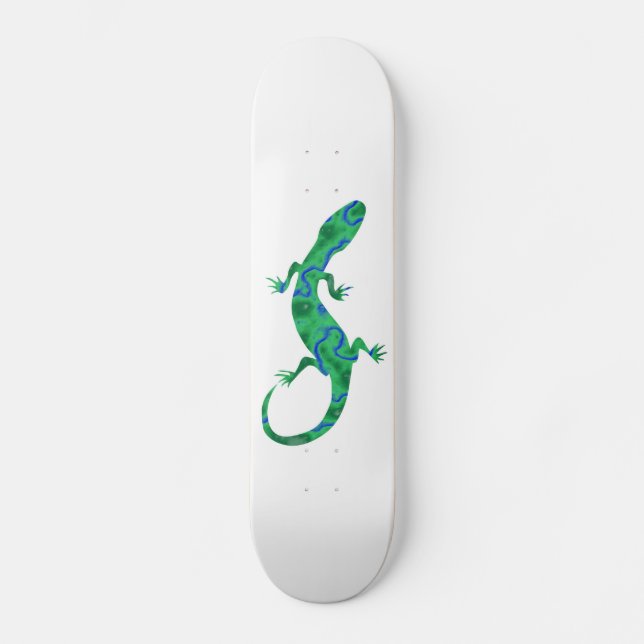Skateboard Lagarto Verde (Anverso)