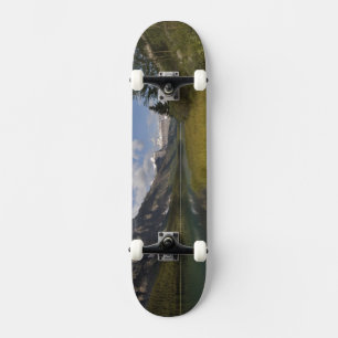 Skateboard lago de aves acuáticas a lo largo de la Icefields 