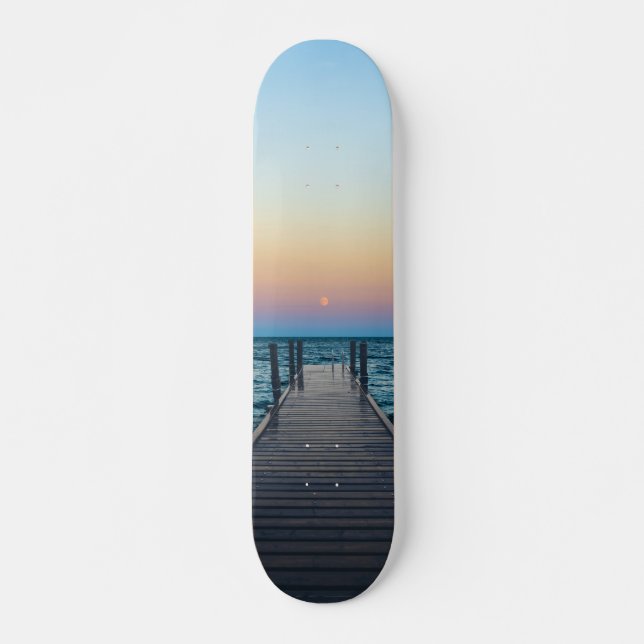 Skateboard Lago Superior Sunset en el muelle (Anverso )