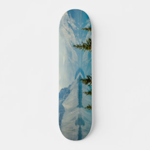 Skateboard lagos de montaña de invierno