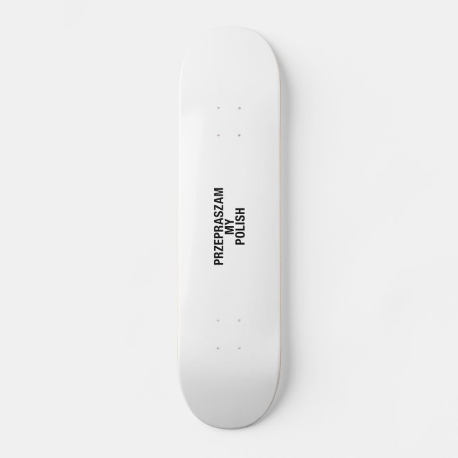 Skateboard Lamento mi idioma polaco (Anverso)