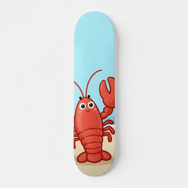 Skateboard Langosta linda en la playa (Anverso )