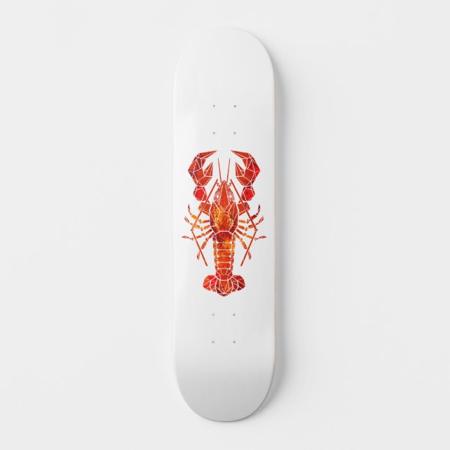Skateboard Langosta poligonal roja (Anverso)