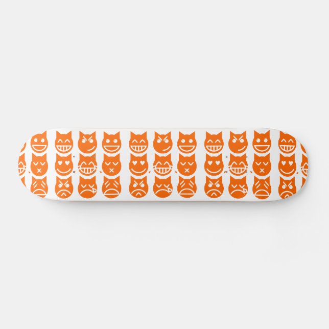 Skateboard Las 9 vidas del gato de la Emoji (Horz)