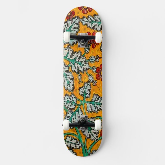 Skateboard Las flores amarillas de Betty (Anverso)