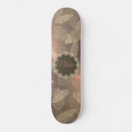 Skateboard Las plumas de oro de moda en Rosa de oro personali