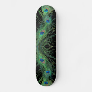 Skateboard Las plumas verdes con negro