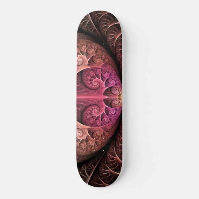 Skateboard Latido, Arte fractal surrealista abstracto (Anverso)