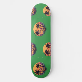 Skateboard Latidos de puesta de sol retro solo palmeras vinta