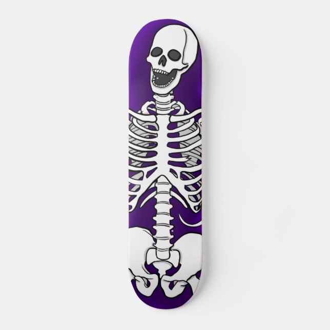 Skateboard Laughing Skeleton (Anverso)