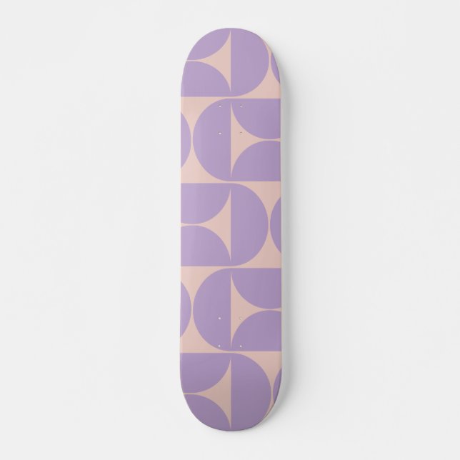 Skateboard Lavanda de diseño moderno de mediados del siglo (Anverso )