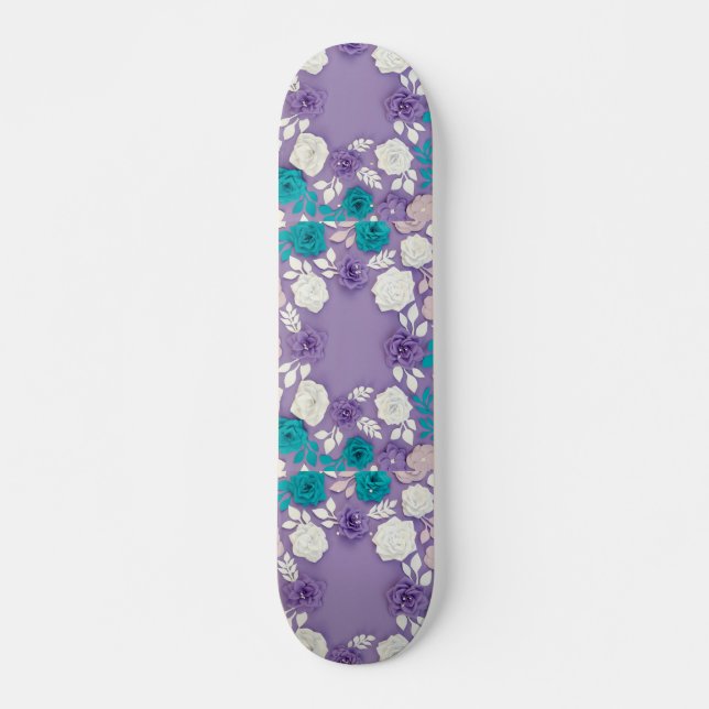 Skateboard Lavanda floral (Anverso )