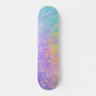 Skateboard Lavender Sunrise Pastel Neon Alcohol Tinta Resumen
