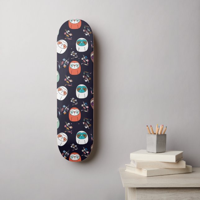 Skateboard Lazy Sloth (Arte de la pared)