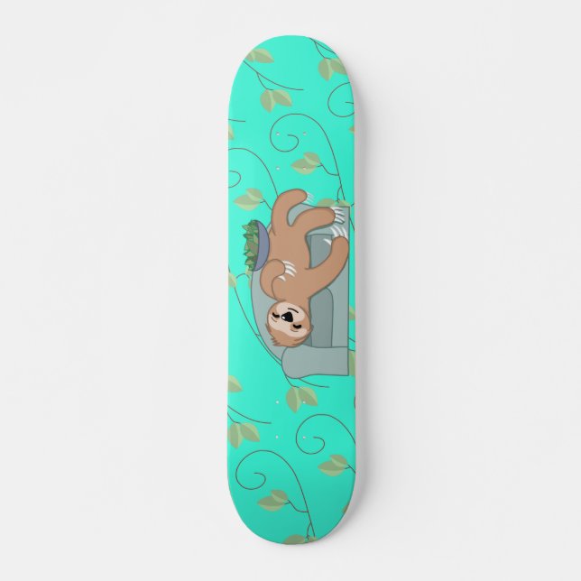 Skateboard Lema para dormir perezosa jungla tropical (Anverso )