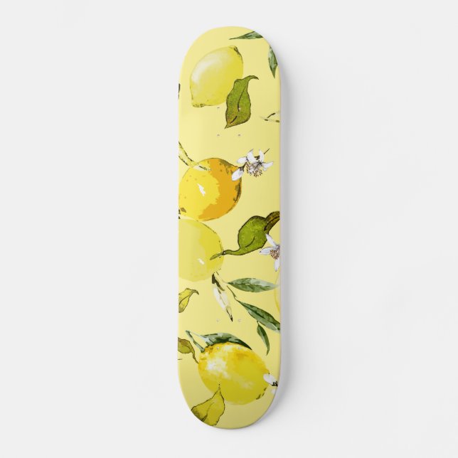 Skateboard Lemones acuarelas 15 (Anverso)
