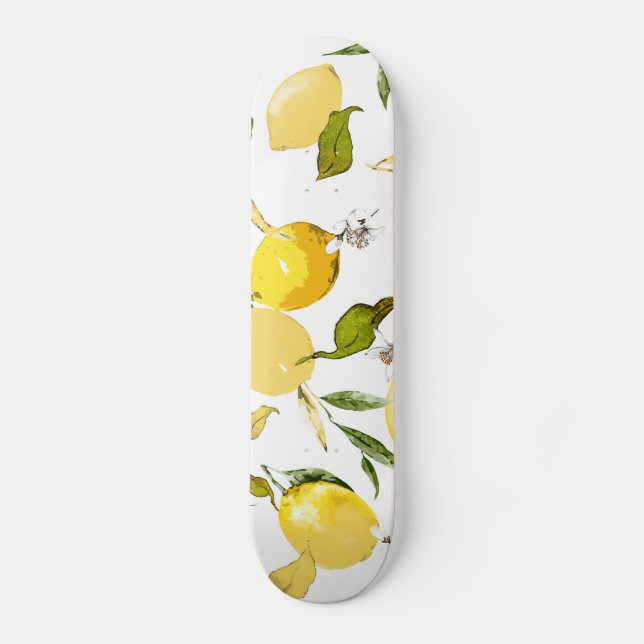 Skateboard Lemones acuarelas 17 (Anverso)