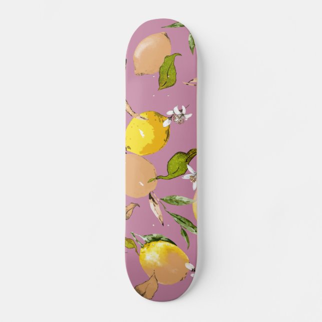Skateboard Lemones acuarelas 24 (Anverso)