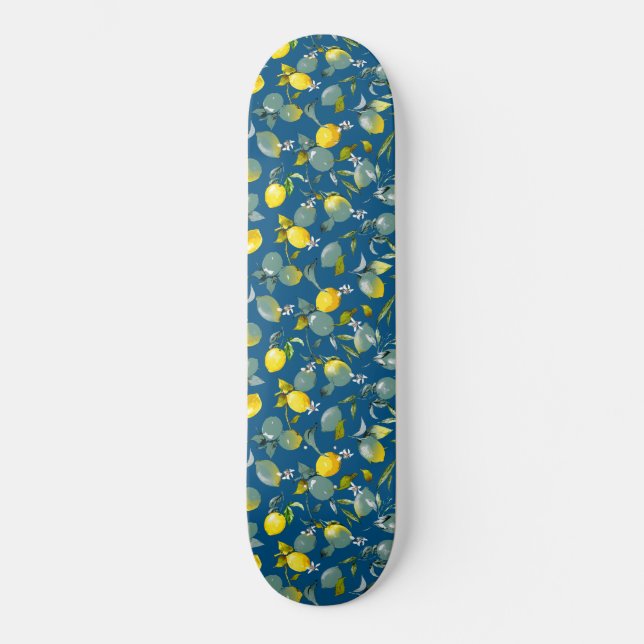 Skateboard Lemones acuarelas 29 (Anverso)
