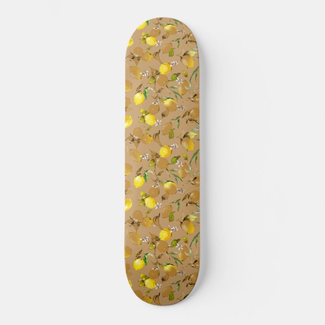 Skateboard Lemones acuarelas 32 (Anverso)