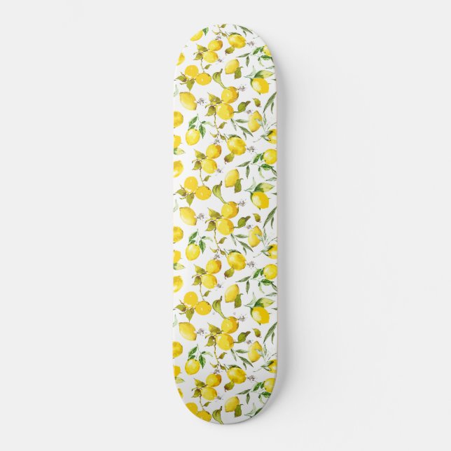 Skateboard Lemones acuarelas 5 (Anverso)