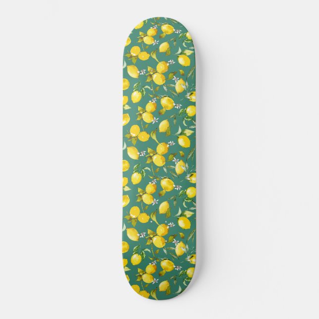 Skateboard Lemones acuarelas 6 (Anverso)