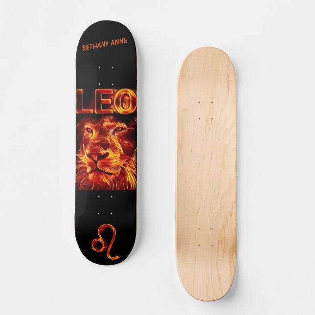 Skateboard Leo Lion Zodiac (Anverso)