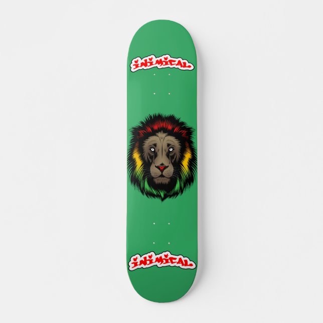 Skateboard León de reggae hostil (Anverso )